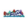 Yair Emanuel Wall Key Hanger Colorful Birds Shalom in Hebrew | Clocks
