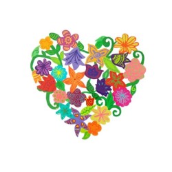 Yair Emanuel Hand Painted Heart Shape Wa... | Wall Hangings by Emanuel