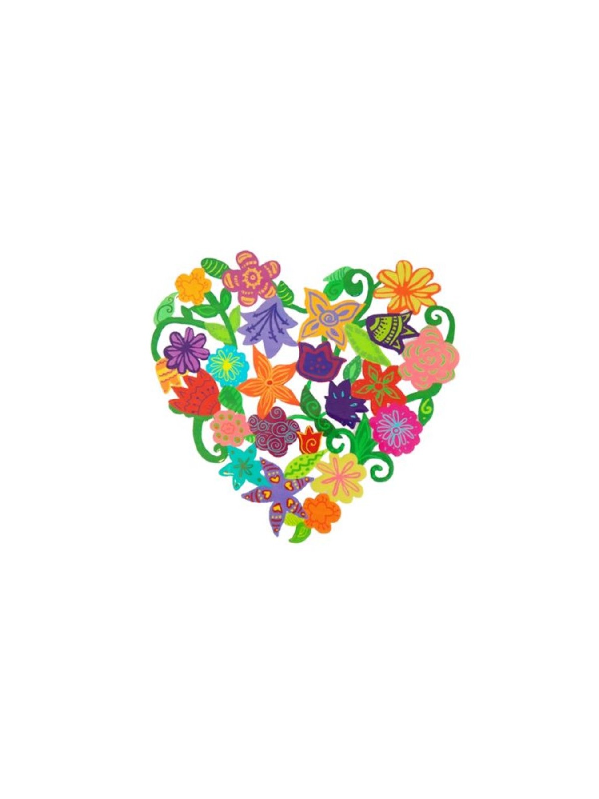 Yair Emanuel Hand Painted Heart Shape Wa... | Wall Hangings by Emanuel