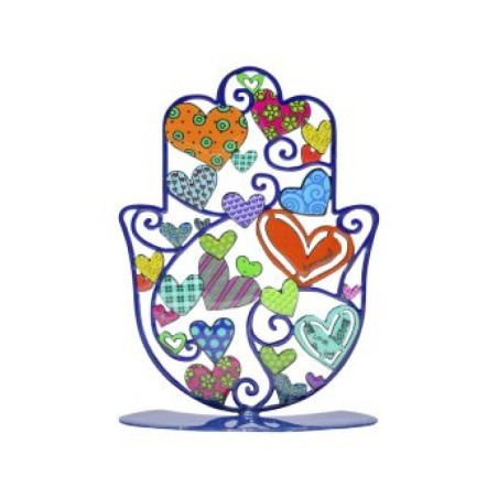Yair Emanuel Small Hamsa Sculpture on Stand Col... | Table Decorations