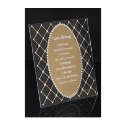 Standing English Home Blessing Decorative Lucite Sil... | Housewarming