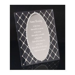 Standing English Home Blessing Decorative Lucite Sil... | Housewarming
