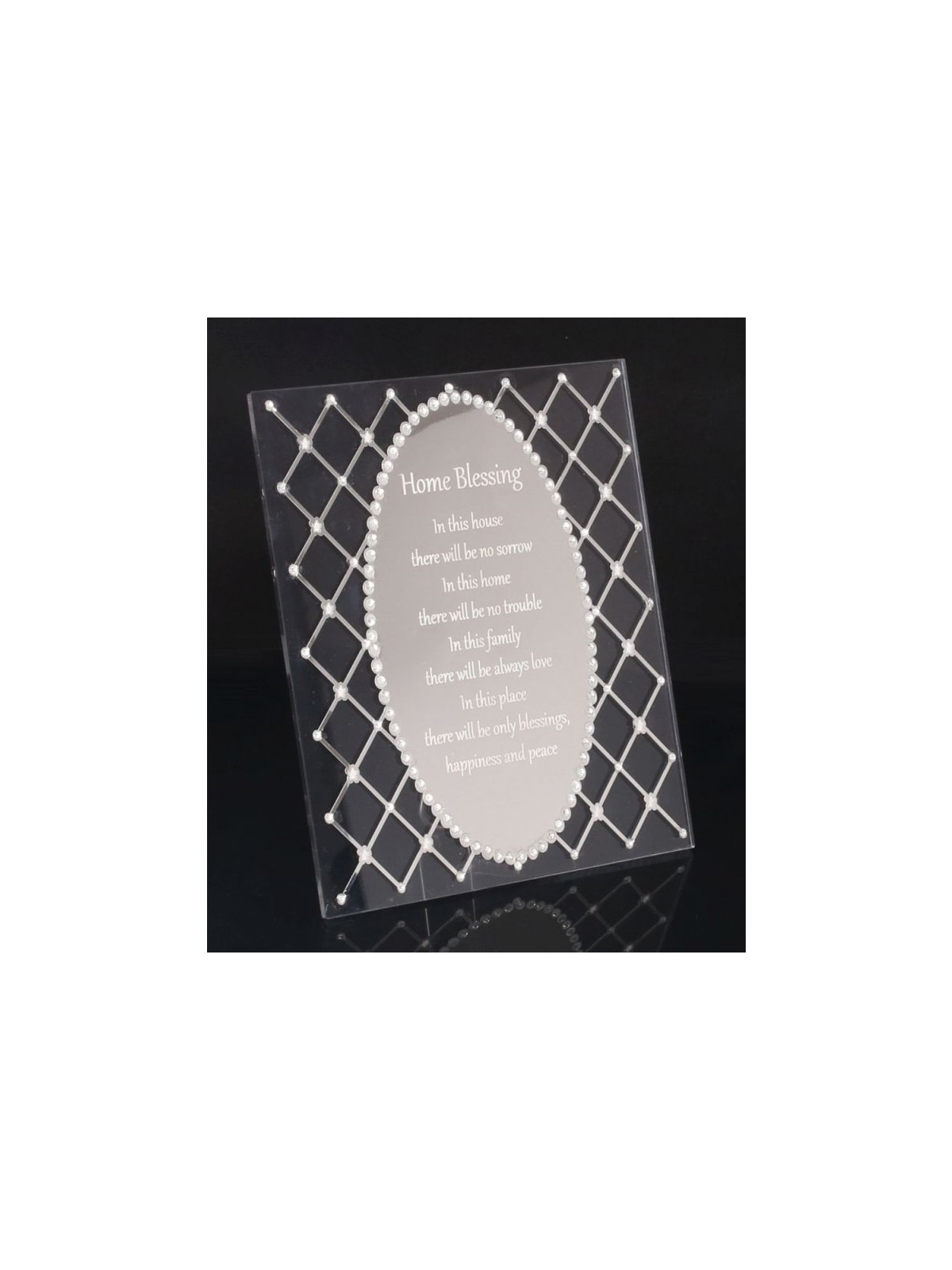 Standing English Home Blessing Decorative Lucite Sil... | Housewarming