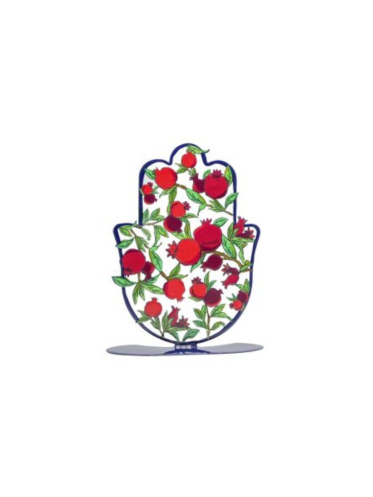 Yair Emanuel Large Hand Painted Hamsa on a Base... | Table Decorations