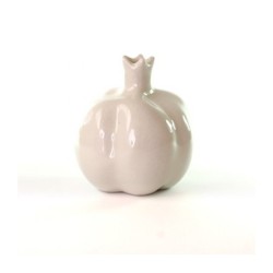 Decorative Gleaming Ceramic Pomegranate White | Rosh Hashanah Gifts