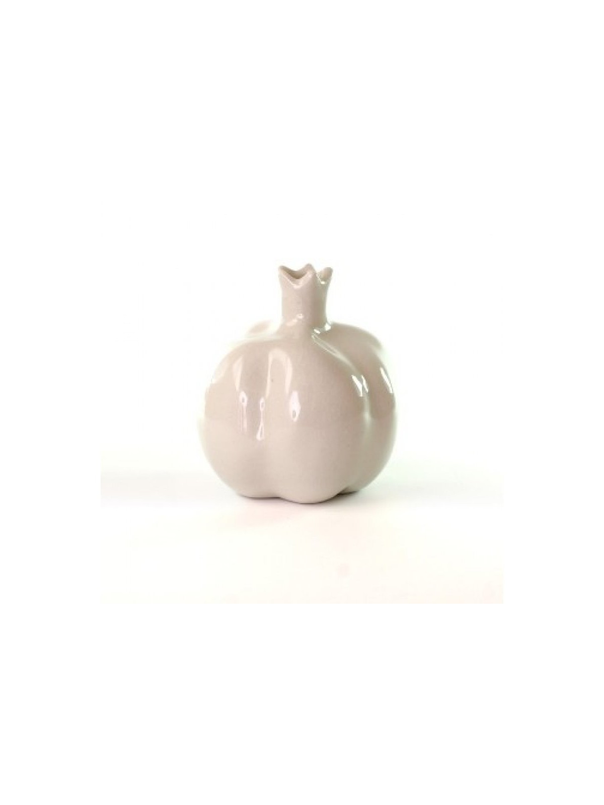 Decorative Gleaming Ceramic Pomegranate White | Rosh Hashanah Gifts