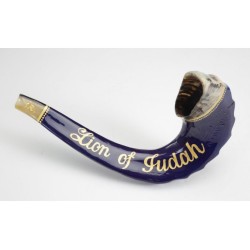 Hand Painted in Israel on a Rams Horn Shofar ... | Rosh Hashanah Gifts