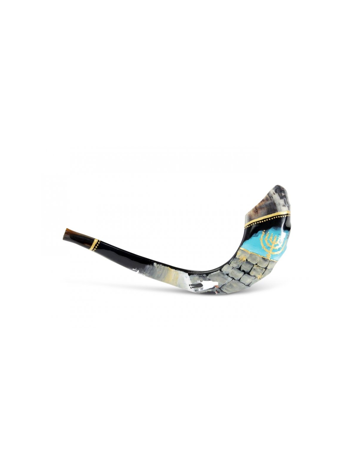 Decorated Hand Painted Rams Horn Shofar Western... | Decorated Shofars