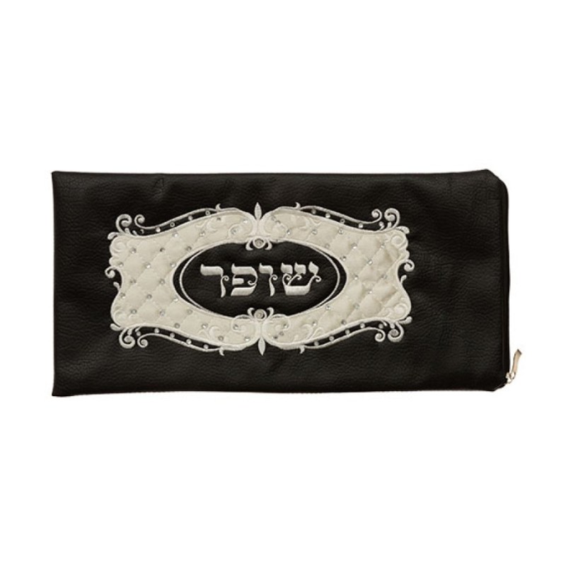 Faux Leather Rams Horn Shofar Pouch Bla... | Shofar Bags & accessories