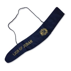 Blue Velvet Yemenite Shofar Bag Lion of... | Shofar Bags & accessories