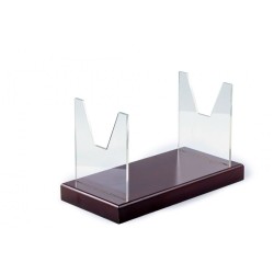 Support Shofar Base en bois Côtés pliants en acrylique %96 Fo... | Supports de Shofar