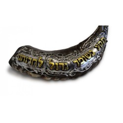 Corne de Bélier Décorative Shofar Or et Argent... | Shofars en argent sterling