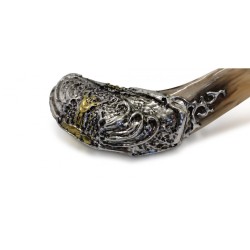 Decorative Rams Horn Shofar Gold and Silv... | Sterling Silver Shofars