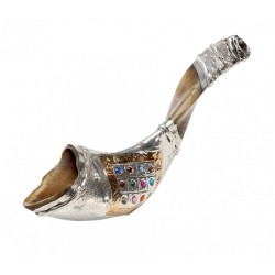 Sterling Silver Rams Horn Shofar Choshen ... | Sterling Silver Shofars