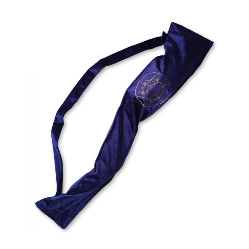 Yemenite Shofar Pouch Blue Velvet Gold ... | Shofar Bags & accessories