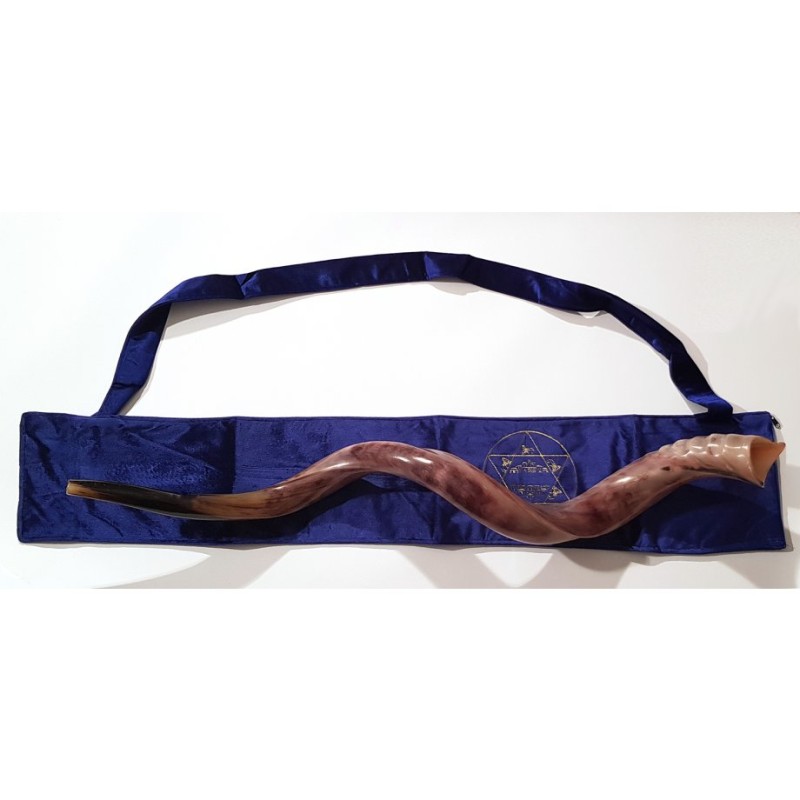 Yemenite Shofar Pouch Blue Velvet Gold ... | Shofar Bags & accessories