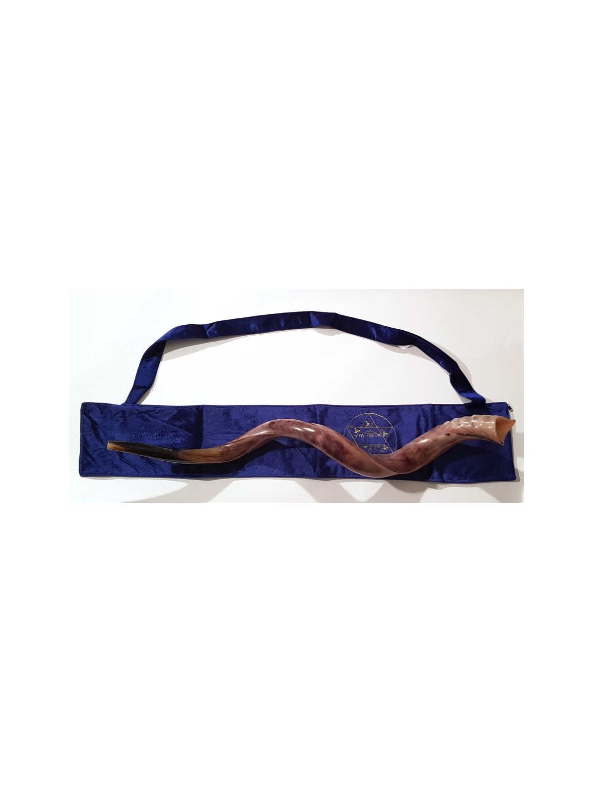 Yemenite Shofar Pouch Blue Velvet Gold ... | Shofar Bags & accessories