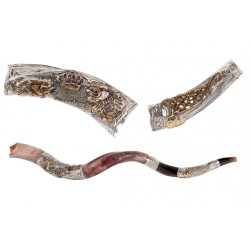 Lion of Judah with Crown Silver Decorated... | Sterling Silver Shofars