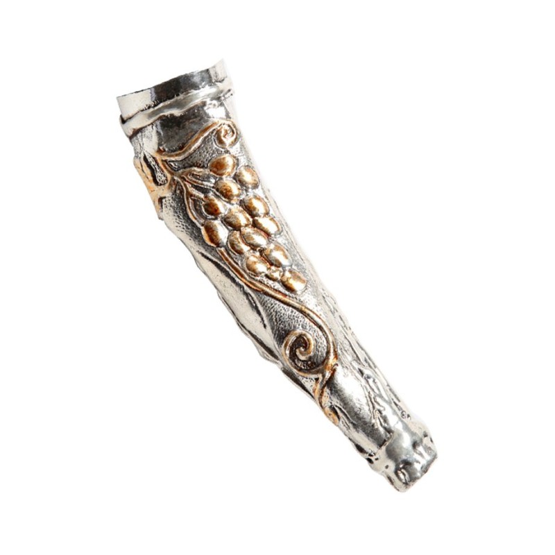 Decorative Yemenite Shofar Sterling Silve... | Sterling Silver Shofars