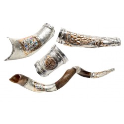 Decorative Yemenite Shofar Sterling Silve... | Sterling Silver Shofars