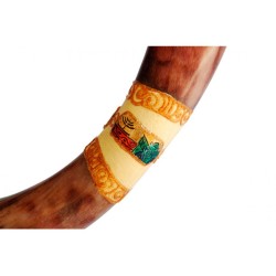 Jumbo Yemenite Hand Painted Shofar Colorful Jeru... | Yemenite Shofars