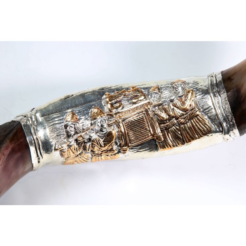 Silver Yemenite Shofar Tabernacle Design | Sterling Silver Shofars