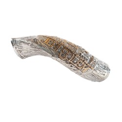 Decorative Yemenite Shofar with Sterling ... | Sterling Silver Shofars