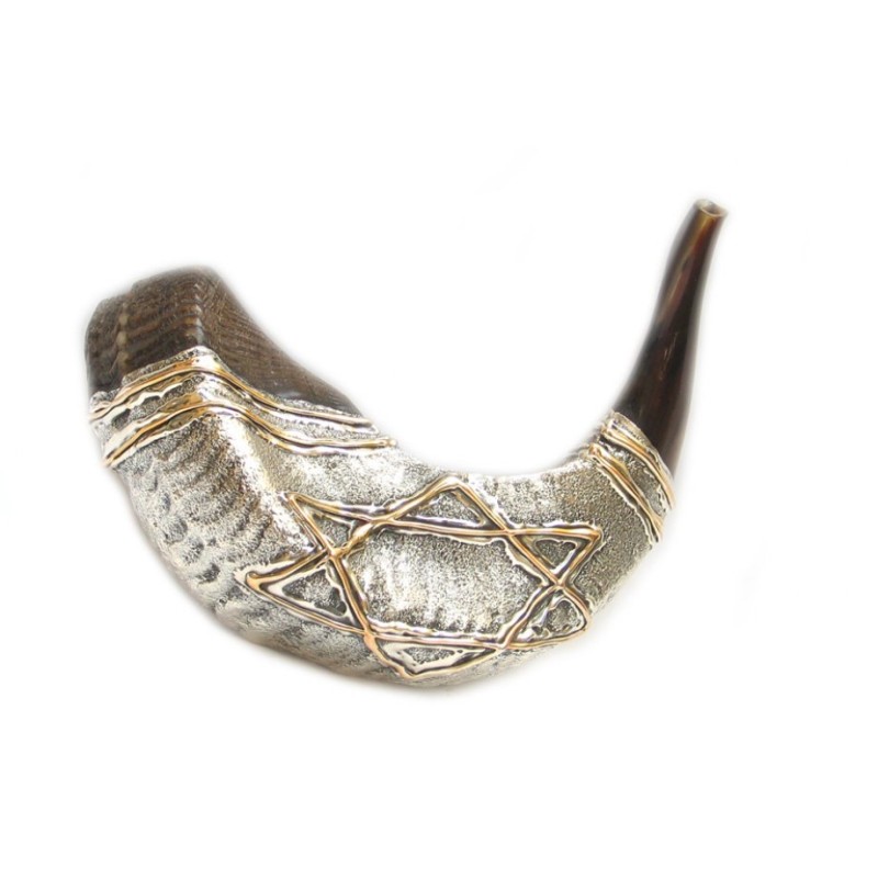 Silver and Gold Plated Shofar | Sterling Silver Shofars