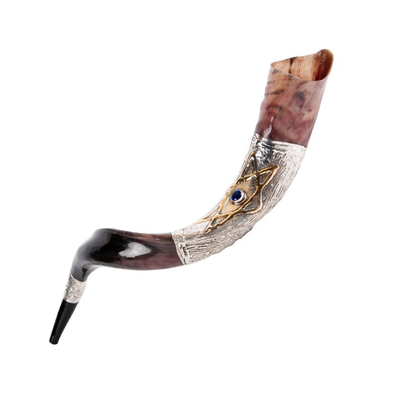 Blue Stone Star of David Sterling Silver ... | Sterling Silver Shofars