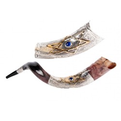 Blue Stone Star of David Sterling Silver ... | Sterling Silver Shofars