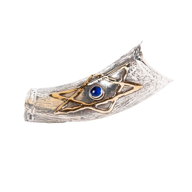 Blue Stone Star of David Sterling Silver ... | Sterling Silver Shofars