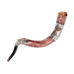 Seven Branch Menorah Sterling Silver Yeme... | Sterling Silver Shofars