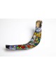 Shofar en corne de bélier peint à la main de Jérusalem | Shofars décorés