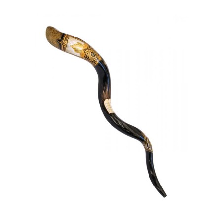 Collectors Hand Painted Yemenite Shofar Ten Com... | Decorated Shofars