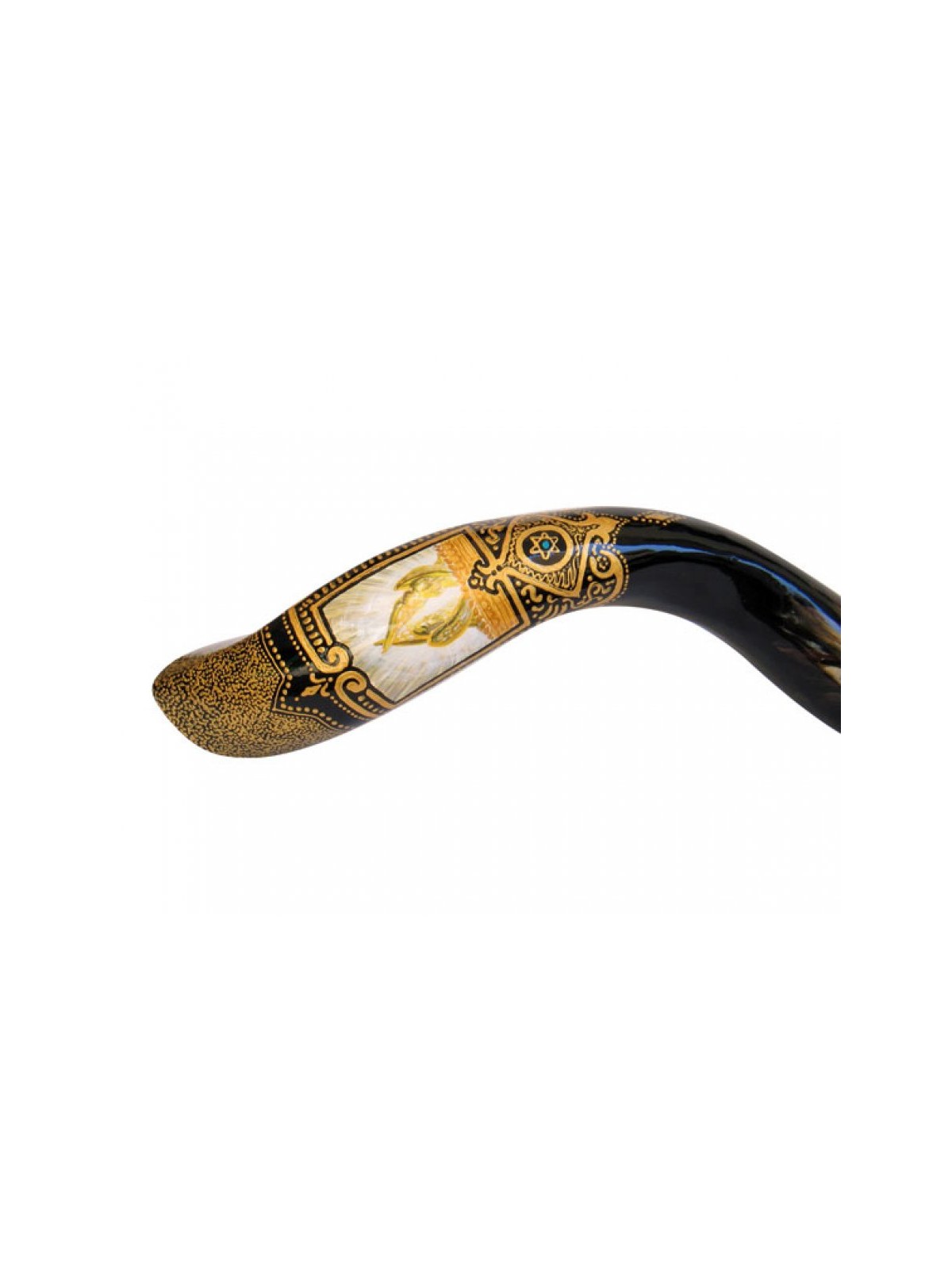 Collectors Hand Painted Yemenite Shofar Ten Com... | Decorated Shofars