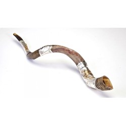 Silver Yemenite Shofar Temple in Jerusalem | Sterling Silver Shofars