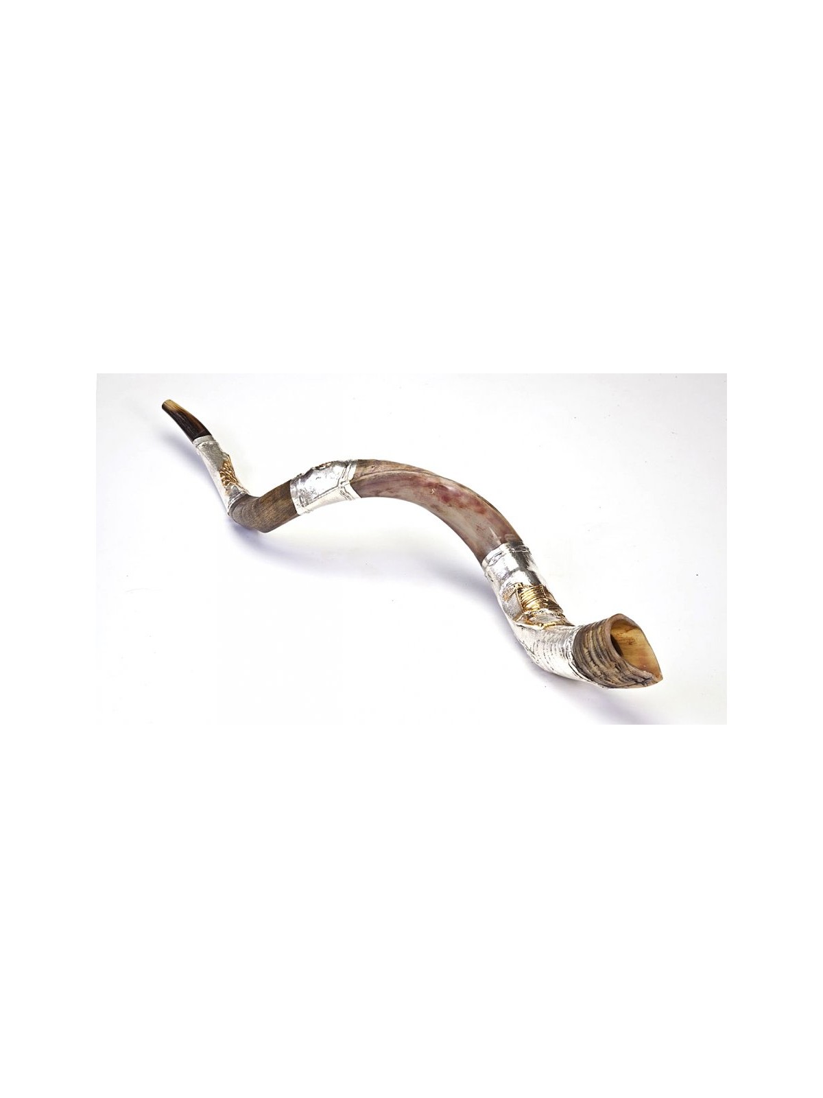 Silver Yemenite Shofar Temple in Jerusalem | Sterling Silver Shofars