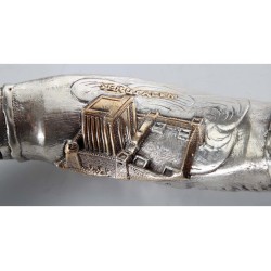 Silver Yemenite Shofar Temple in Jerusalem | Sterling Silver Shofars