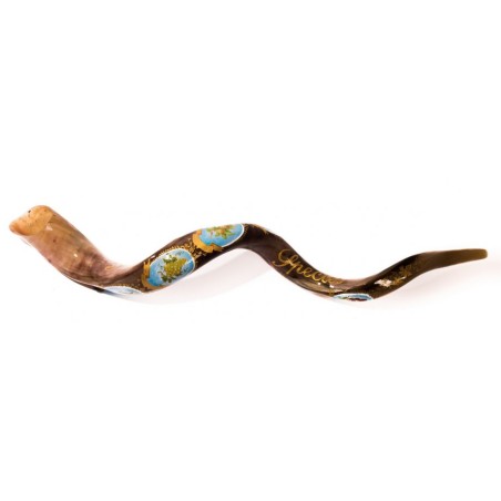 Collectors Hand Painted Yemenite Shofar Seven S... | Decorated Shofars