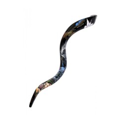Collectors Hand Painted Yemenite Shofar Noahs Ark | Decorated Shofars