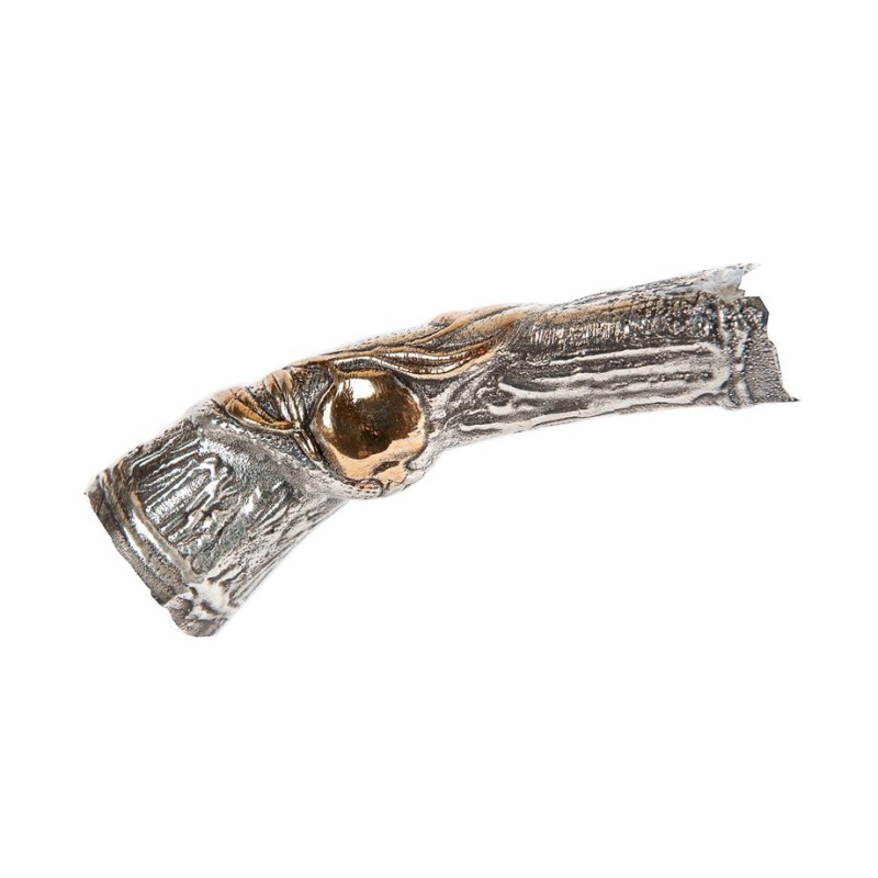 Decorative Yemenite Shofar with Sterling ... | Sterling Silver Shofars