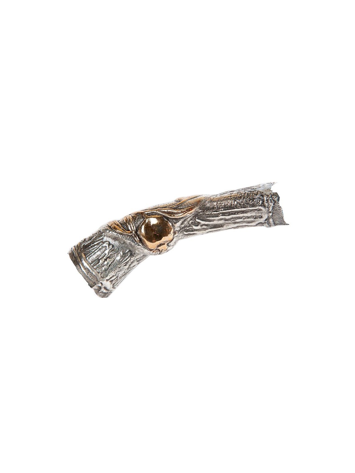 Decorative Yemenite Shofar with Sterling ... | Sterling Silver Shofars
