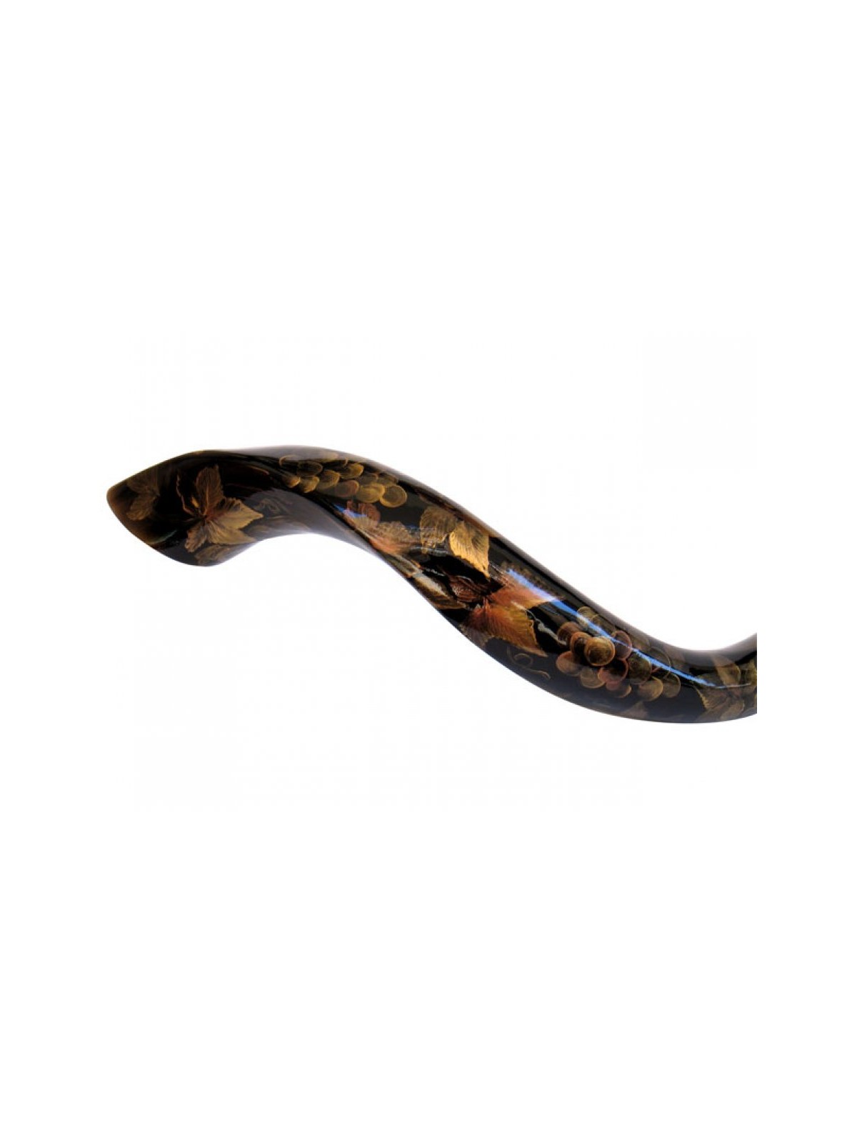 Collectors Hand Painted Yemenite Shofar Gold Gr... | Decorated Shofars