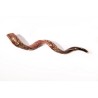 Hand Sculpted Yemenite Shofar 3D Grapevine Design | Decorated Shofars