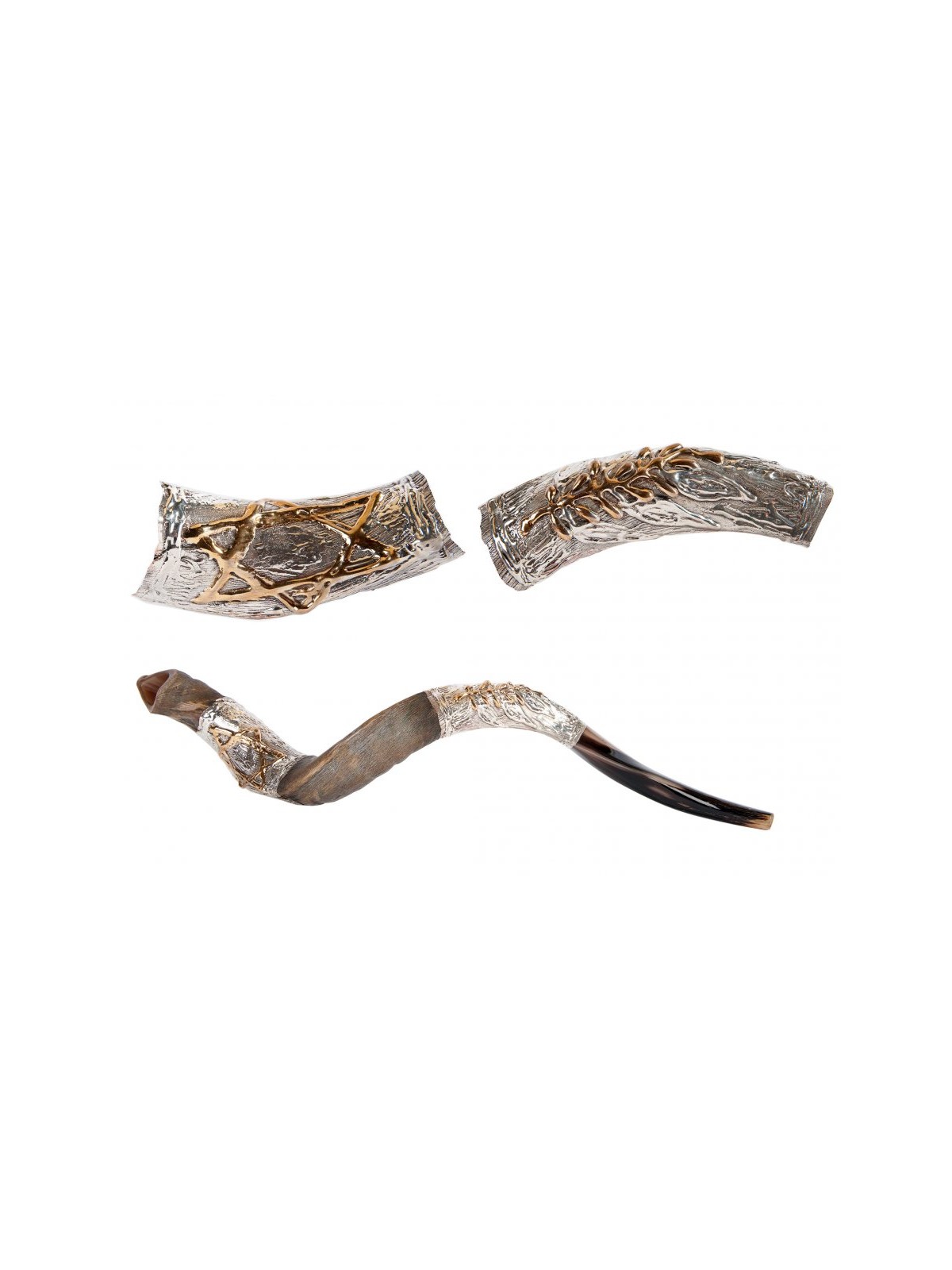 Star of David Leaf Design Sterling Silver... | Sterling Silver Shofars