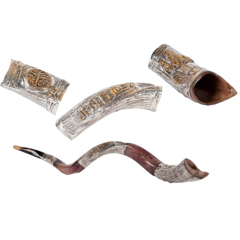 Jerusalem Ancient Coin Design Silver Yeme... | Sterling Silver Shofars