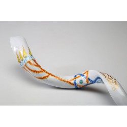 Hand Painted Yemenite Shofar with 7 Branch Meno... | Decorated Shofars
