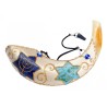 Painted Star of David Anointing Rams Horn Shofar | Decorated Shofars