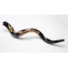 Hand Painted Yemenite Shofar with Star Menorah ... | Decorated Shofars