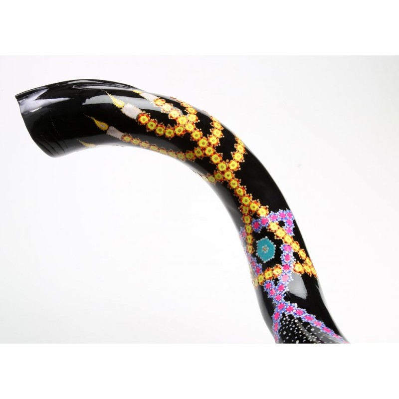 Hand Painted Yemenite Shofar with Star Menorah ... | Decorated Shofars